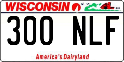WI license plate 300NLF
