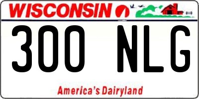 WI license plate 300NLG