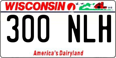WI license plate 300NLH