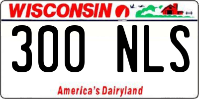 WI license plate 300NLS