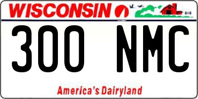 WI license plate 300NMC