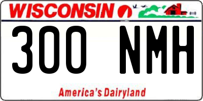 WI license plate 300NMH