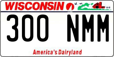 WI license plate 300NMM