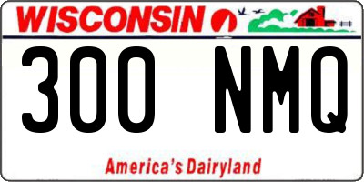 WI license plate 300NMQ
