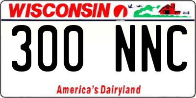WI license plate 300NNC