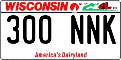 WI license plate 300NNK