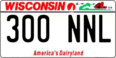 WI license plate 300NNL