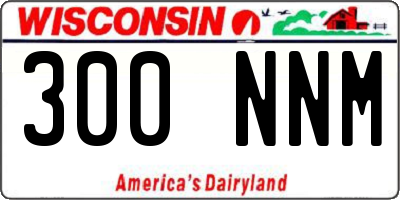 WI license plate 300NNM