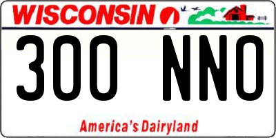 WI license plate 300NNO
