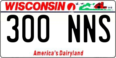 WI license plate 300NNS