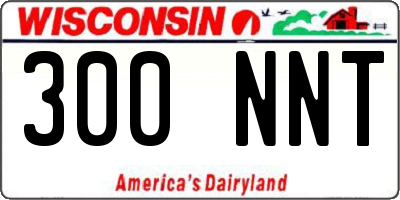 WI license plate 300NNT