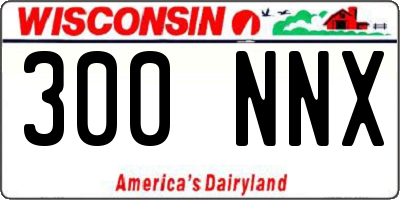 WI license plate 300NNX