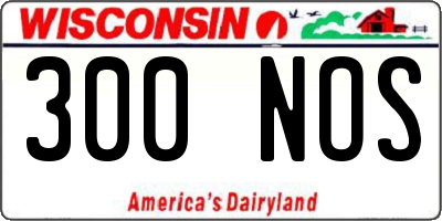 WI license plate 300NOS