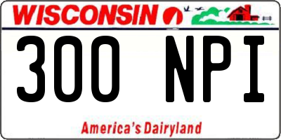 WI license plate 300NPI