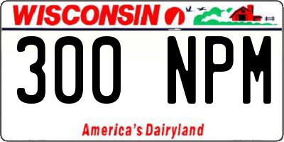 WI license plate 300NPM