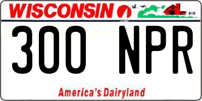 WI license plate 300NPR