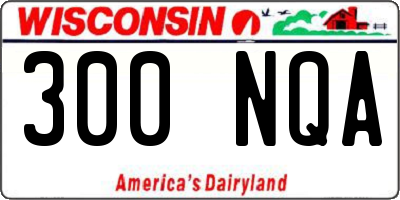 WI license plate 300NQA
