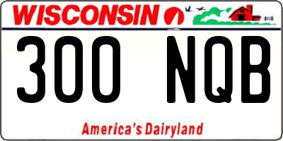 WI license plate 300NQB