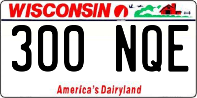 WI license plate 300NQE