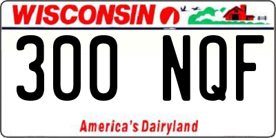 WI license plate 300NQF