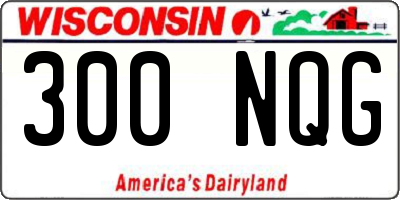 WI license plate 300NQG