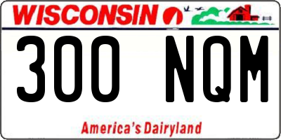 WI license plate 300NQM