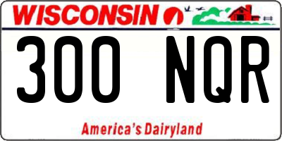 WI license plate 300NQR