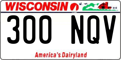 WI license plate 300NQV