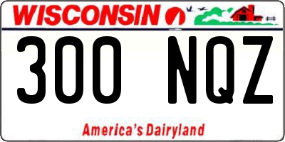 WI license plate 300NQZ