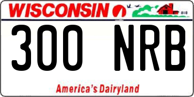 WI license plate 300NRB