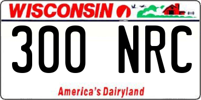 WI license plate 300NRC