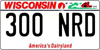 WI license plate 300NRD