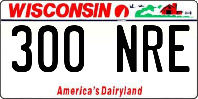 WI license plate 300NRE