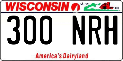 WI license plate 300NRH