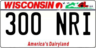 WI license plate 300NRI