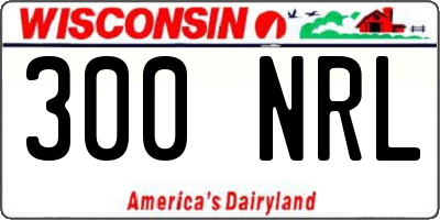 WI license plate 300NRL