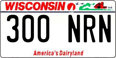WI license plate 300NRN