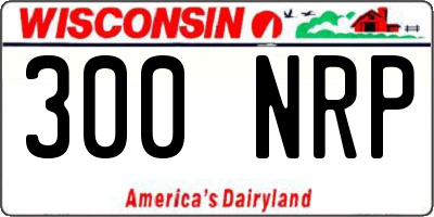 WI license plate 300NRP