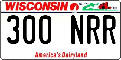 WI license plate 300NRR