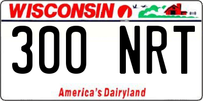 WI license plate 300NRT