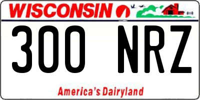 WI license plate 300NRZ