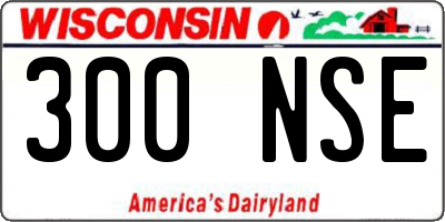 WI license plate 300NSE