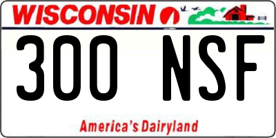 WI license plate 300NSF