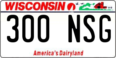 WI license plate 300NSG