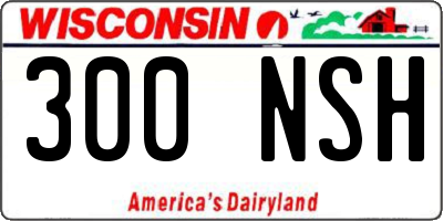 WI license plate 300NSH