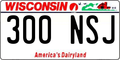 WI license plate 300NSJ