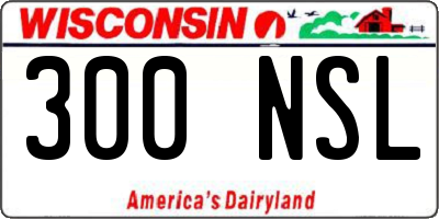 WI license plate 300NSL