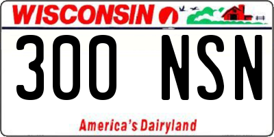 WI license plate 300NSN