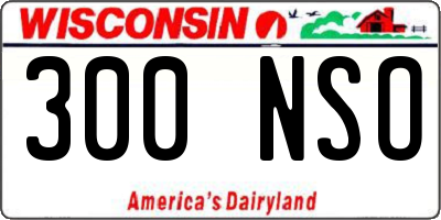 WI license plate 300NSO