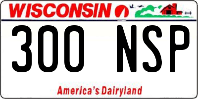 WI license plate 300NSP